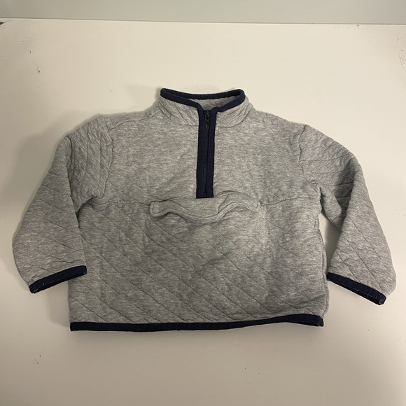 Janie and Jack Other - Janie And Jack Boys‎ 2T Gray Quilted 1/2 Zip Sweatshirt